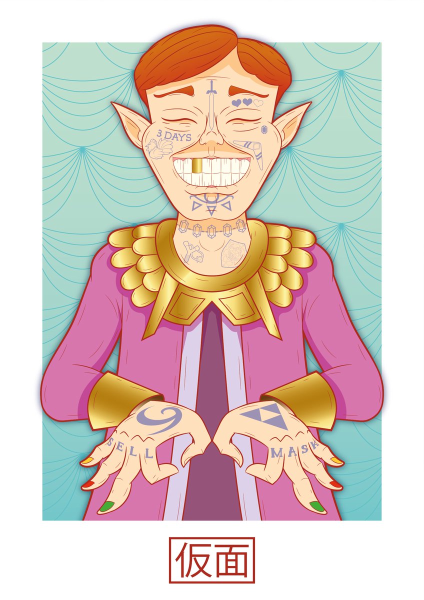 Had this lurking in my unfinished sketches, was about time I coloured it. #Zelda #zeldafanart #majorasmask #ocarinaoftime #illustration #poster