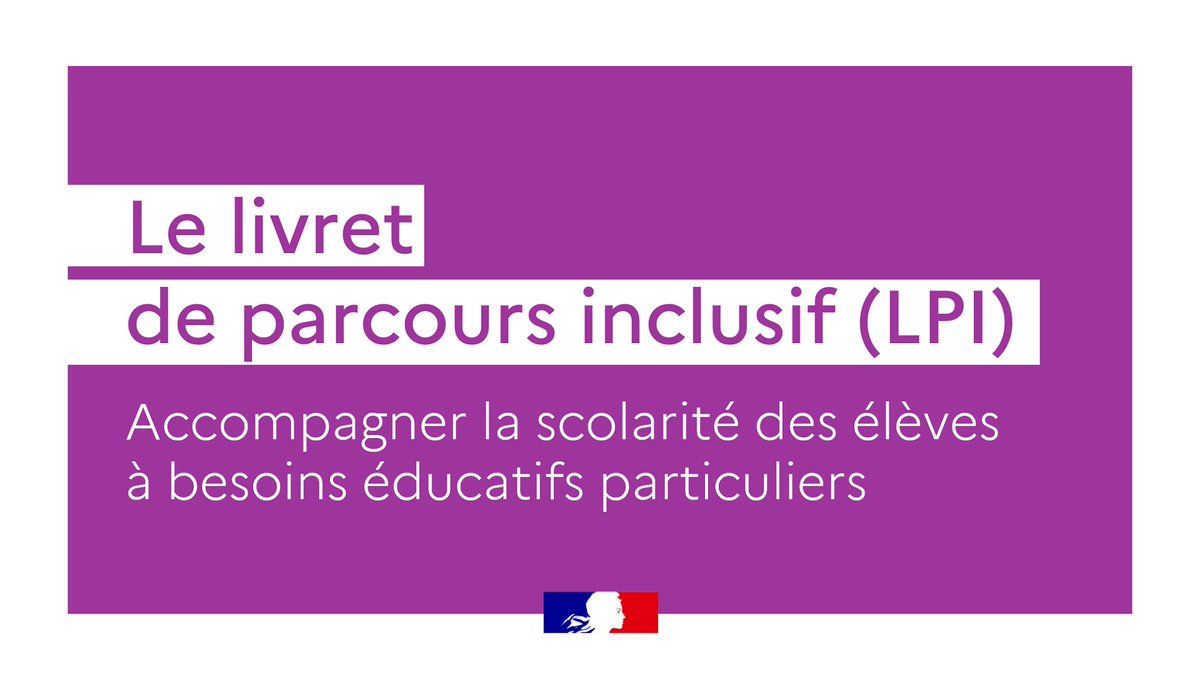 🆕 Le livret de parcours inclusif est accessible aux familles à la #Rentrée2023

Pour présenter ce téléservice Parcours inclusif, les directeurs d'école et chefs d’établissements peuvent s'appuyer sur un diaporama et un guide d'accès utilisateur 📑

▶ eduscol.education.fr/2506/le-livret…