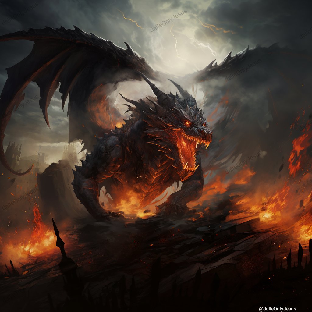 dalleOnlyJesus's tweet photo. So the theme for this week is "dragons". OK, let's do this! https://t.co/sAdukTTUmG