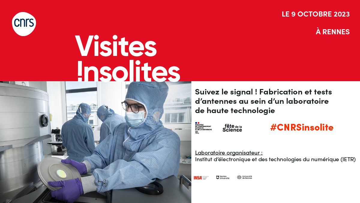 #CNRSinsolite 🚀 | Avec les équipes de l’#IETR de #Rennes, découvrez et assistez aux étapes de fabrication des antennes. 

Pour cela, immergez dans deux univers très particuliers, les plates-formes technologiques NanoRennes et M2ARS 📡

▶️ visitesinsolites.cnrs.fr/visite/suivez-…