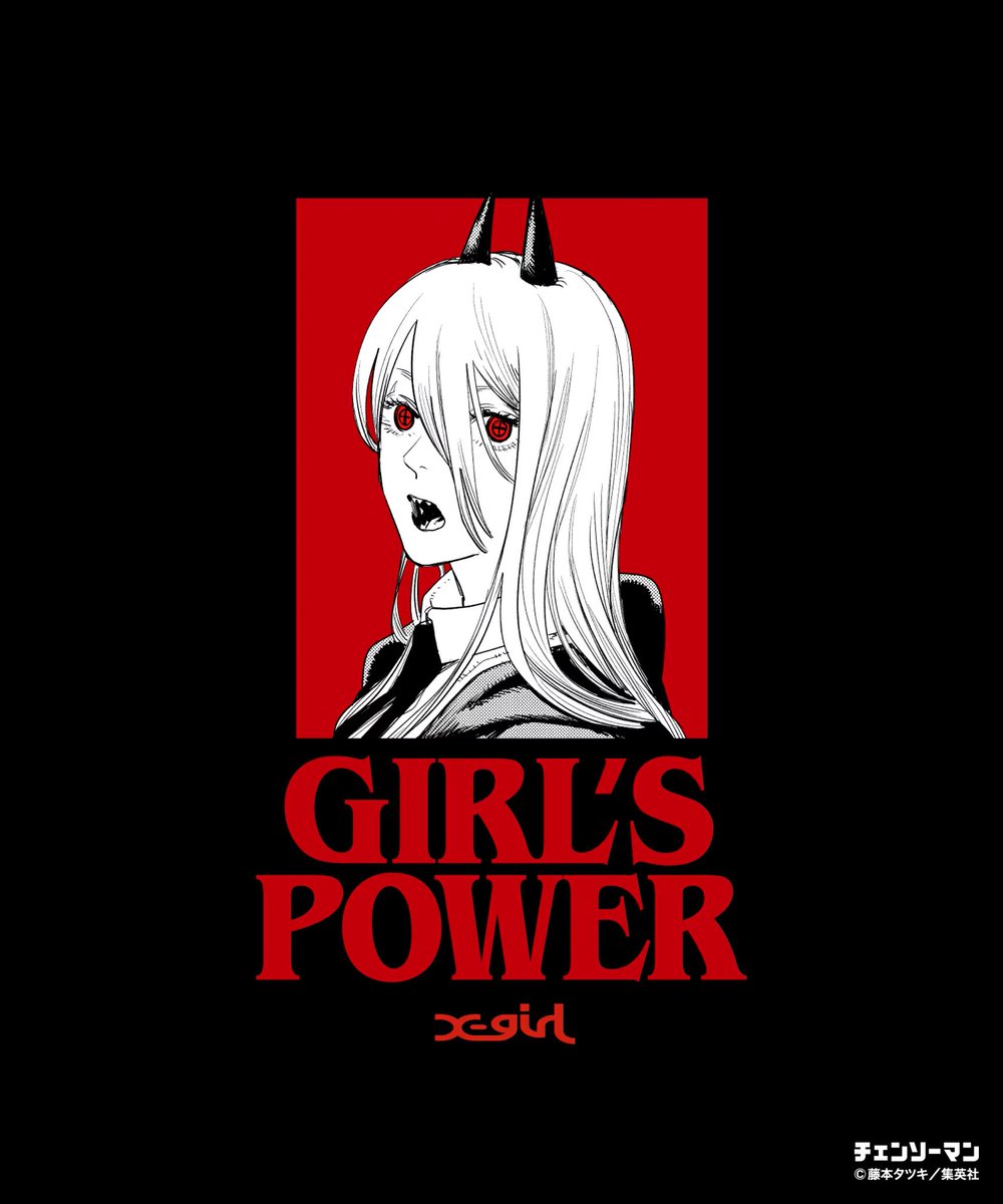 chainsawmanjoho's tweet photo. チェンソーマン × X-girl https://t.co/YFGRK7gYdU