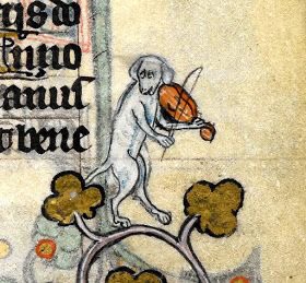 violin dog, netherlands, 14th century