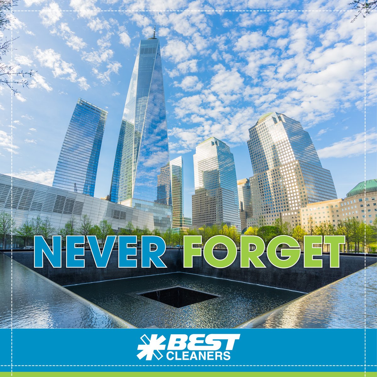 CTBestCleaners's tweet photo. On this day, we pause to remember the past and inspire hope for the future. 🌟 #911Anniversary #NeverForget #Remember #BestCleaners https://t.co/NDaW6LPawV