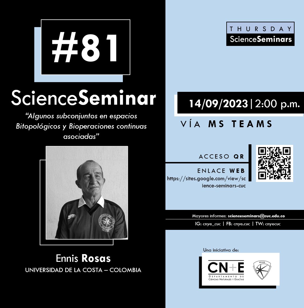 cnyecuc's tweet photo. El #ThursdayScienceSeminar número 81 será con Ennis Rosas, profesor de nuestro Departamento 💫

Visita el enlace en nuestra bio (o escanea el QR) para registrarte al evento.

¡Te esperamos! https://t.co/85fb7b54zV
