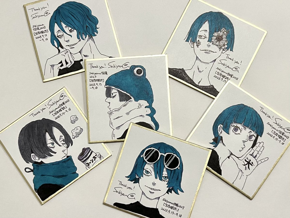 矢野トシノリ 直筆イラストサイン ミニ色紙 コミティア 矢野トシノリ 直筆イラストサイン 小色紙 色紙のX(旧