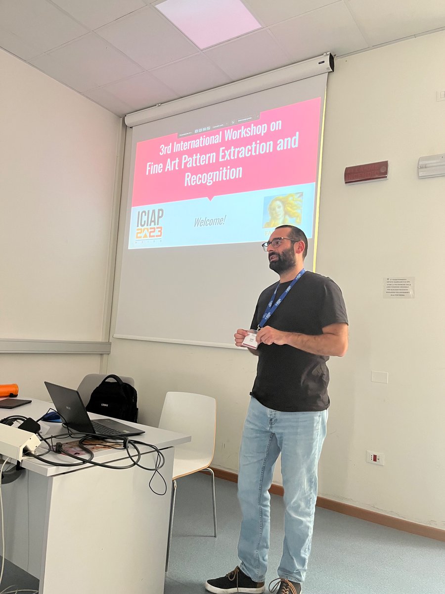 #FAPER2023 workshop starts with the introductory presentation by Gennaro Vessio <a href="/RinoVessio/">Rino Vessio</a> @ICIAP2023