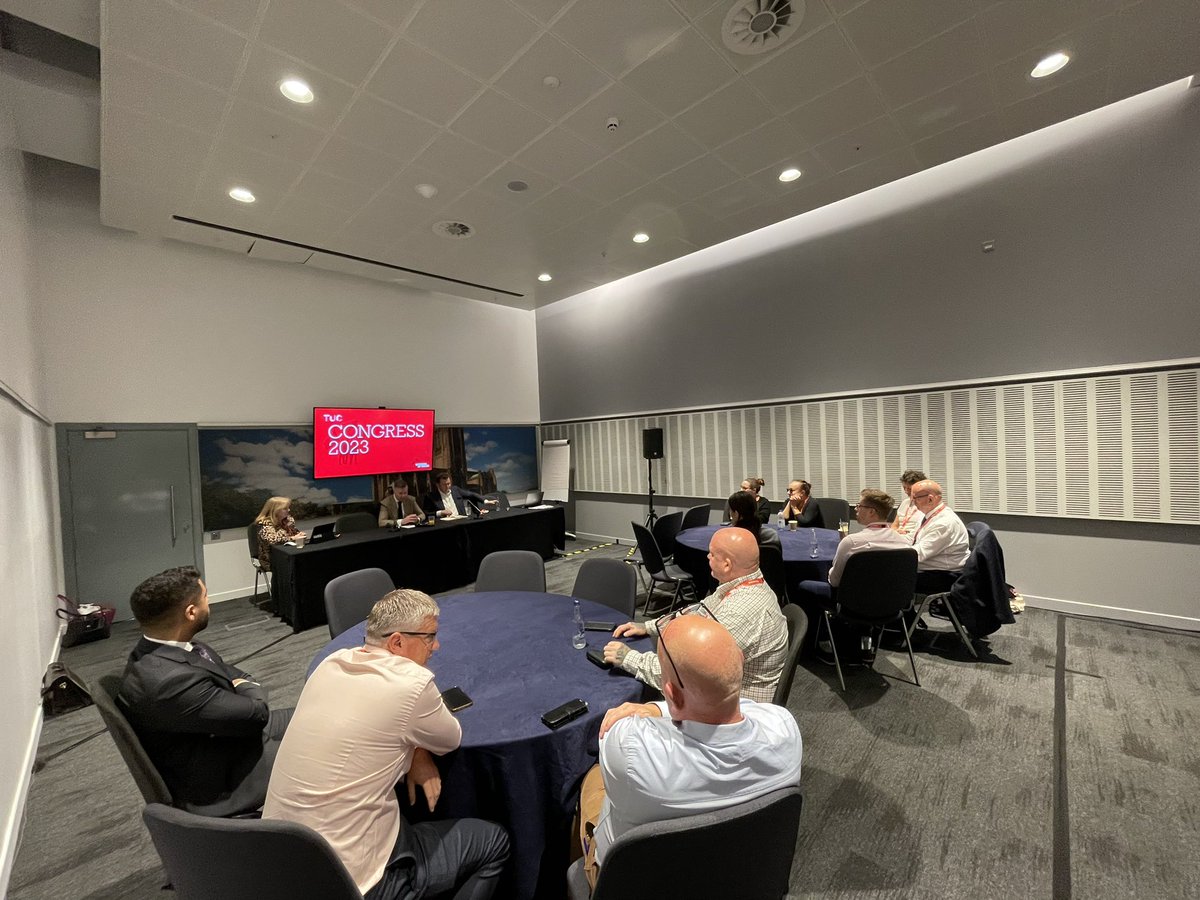 More sophisticated forms of trade unionism must be forged to build strong trade unions in the private sector in the future <a href="/mikeclancy1/">Mike Clancy</a> 

Important conversation on the future of workplace relations with <a href="/acasorguk/">Acas</a> <a href="/RECNeil/">Neil Carberry</a> room 13 #TUC23