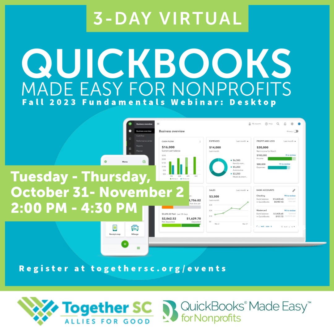 TogetherSC's tweet photo. 📆 Register for these upcoming learning and networking opportunities from Together SC! 

Register now at https://t.co/B31f6yxVn8

#learningtogether #alliesforgood #scnonprofit #togethersc https://t.co/P3znC402LA