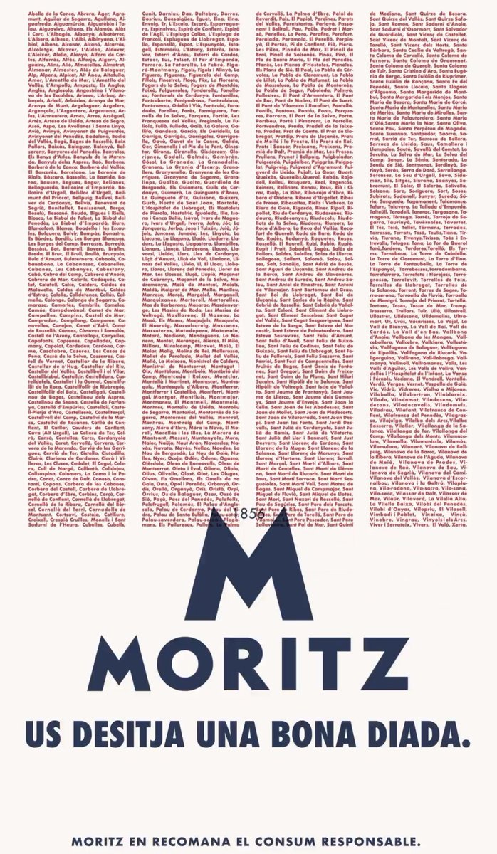 Tremenda campanya de <a href="/MoritzBarcelona/">Moritz Barcelona</a>  per la diada que a la llista de municipis catalans hi inclouen tots els de la Catalunya Nord 🥵