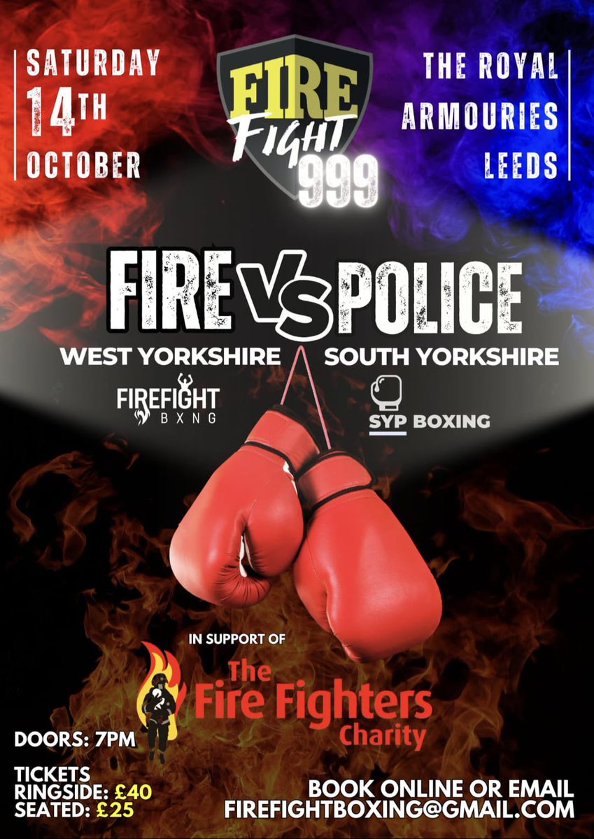 The good friends we made at the international sports tournament, South Yorkshire Police take on West Yorkshire Fire 🚓v🚒🥊 14th October in Leeds