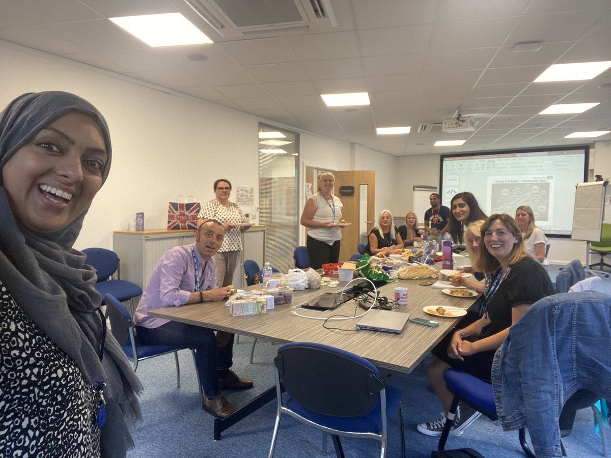 nagina_j's tweet photo. Great to get together for our CYP development day/shared lunch/networking &amp; collectively watching the @WYpartnership All staff briefing
Thank you @ashalom2 for excellent facilitation 
@JuliaElliot7 @NHS_RobW @Ruth_C_Shaw @slworstead @nancyoneill99 @Mel_Pickup @Abbie_Zia_Wild https://t.co/v8yu40rpRT