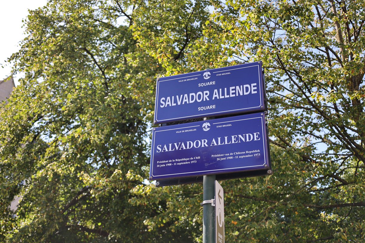 karinelalieux's tweet photo. 🇨🇱🇧🇪 Commémoration des 50 ans du coup d’état au #Chili qui a mis fin au régime socialiste du président #SalvadorAllende. L’occasion de rendre hommage au peuple #chilien qui, malgré les épreuves, a continué à lutter pour la justice, la démocratie et les droits de l'homme. https://t.co/I0n7MMo5xi