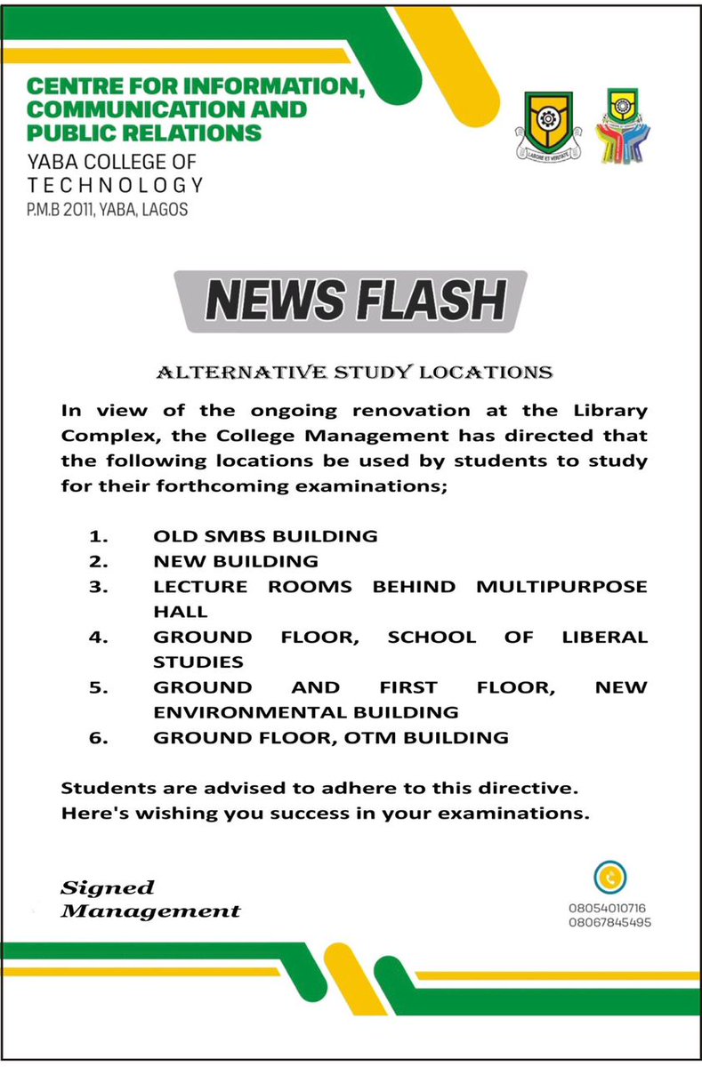 #Yabatech
#AlternativeStudyLocation
#Library
