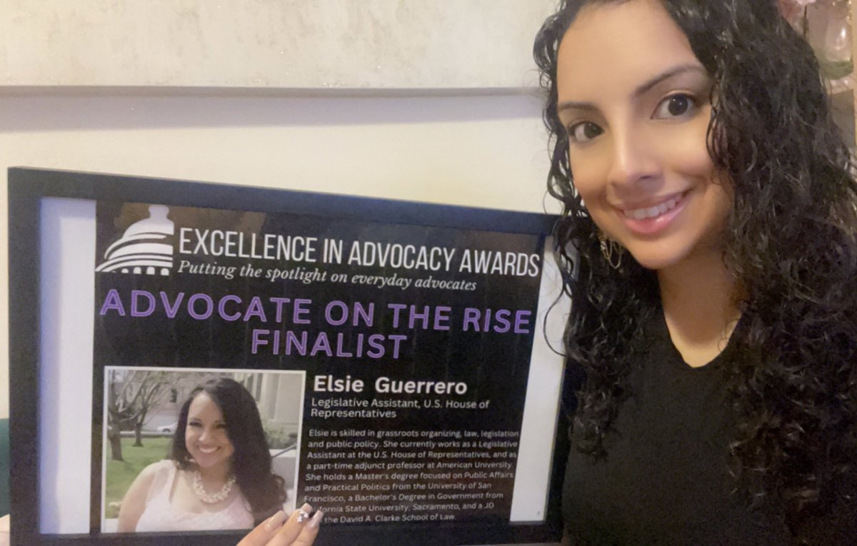 Such an honor to be a finalist for the advocate on the rise award. Thank you Women in Government Relations! 😇@WomenInGovt @AU_WPI @CaWomenLead @WomensCSA @LatinasRep @LatinaLeaders @LatinasLeadCA @NewAmericanLd @HOPELatinas