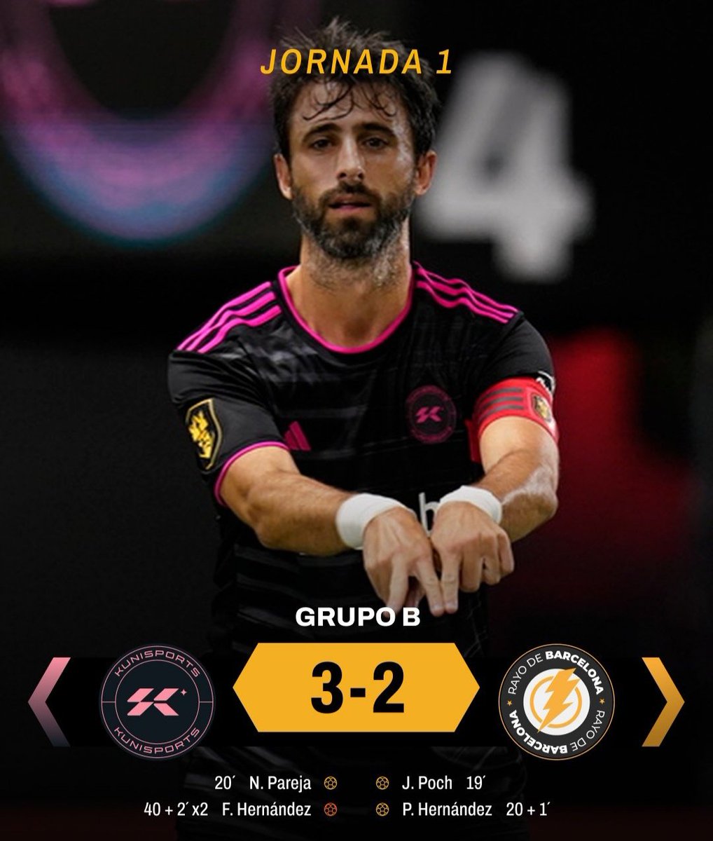 KingsResultados's tweet photo. Kunisports gana los primeros 3 puntos de esta Kings Cup gracias a un gol doble de Fran Hernández en el último minuto. Fue un partido muy igualado donde se abrió el partido en el dado de la liga y donde los jugadores que debutaron marcaron (Pareja y Poch). 
#KingsCupJ1 https://t.co/q3hmnmGD8V