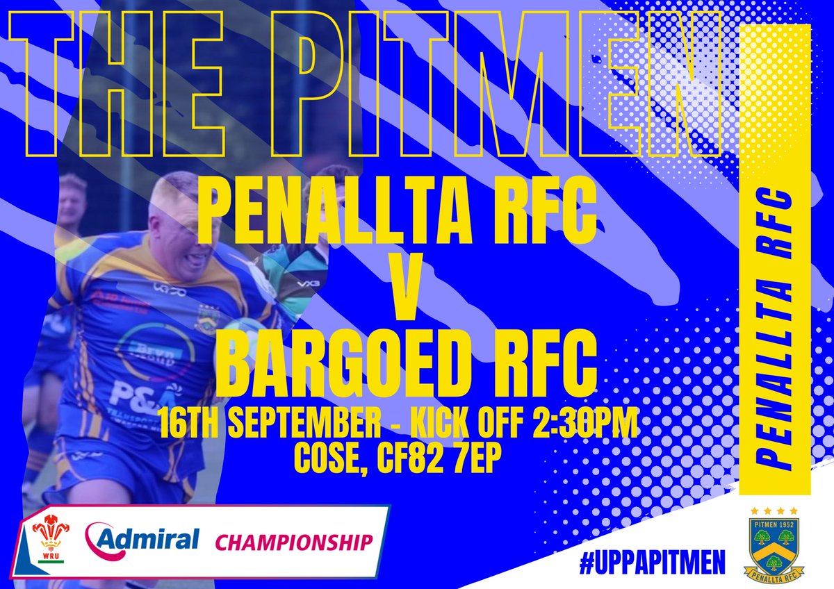 This weekend the first team return to the Centre of Sporting Excellence as they face local rivals Bargoed 💙💛 #uppapitmen #welshrugby #rugbyunion #rugby #rugbyclub #localderby