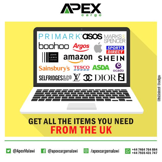 ApexMalawi's tweet photo. Apex Cargo is here to source and deliver your favourite items from all leading stores in the UK in just a few clicks!
Contact Us For More Info:
📷 0999 844 515 (MW)
📷 00447935431747 (K)
#ApexCargo #Shipping #OnlineShopping #UKToMalawi https://t.co/cr8yMRAgnX