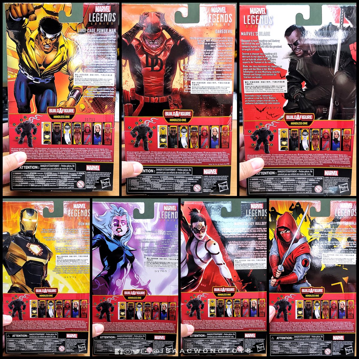 isaacwongtoys's tweet photo. Amazing Wave！！🔥
[Marvel Legends]
Marvel Knight Wave (Wave of 7)

#MarvelLegends #MarvelKnight 
#Daredevil #LadyBullseye #Cage
#IronMan #FirstNinja #Clea #Blade
#IsaacWongToys https://t.co/n1lo9stW92