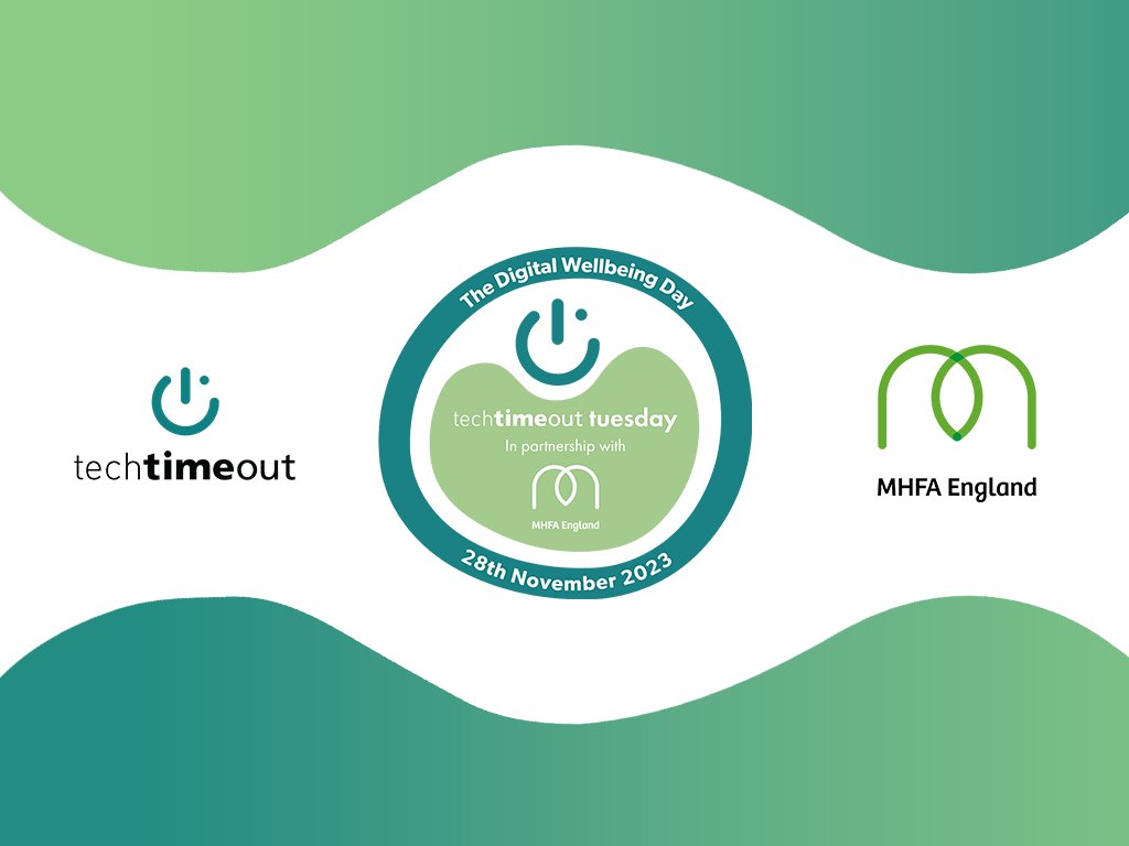 MHFAEngland's tweet photo. MHFA England® is excited to partner with @techtime_out this year to celebrate #techtimeouttuesday
In this guest blog, techtimeout founder Stephanie Henson encourages us to take some time offline and join the UK’s biggest #DigitalWellbeing day ➡️ https://t.co/lpE1LM35oJ https://t.co/lx6RALkv65