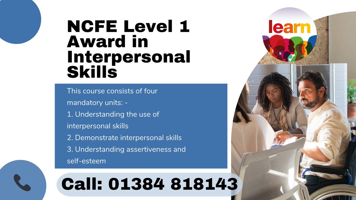 🎓✨This FREE course will provide you with a qualification and skills to develop personal and social skills to aid relationship building and allow you to operate independently and effectively in life, learning and work. 💪 Call 01384 818143 for more info.
 #Dudley #Adultlearning