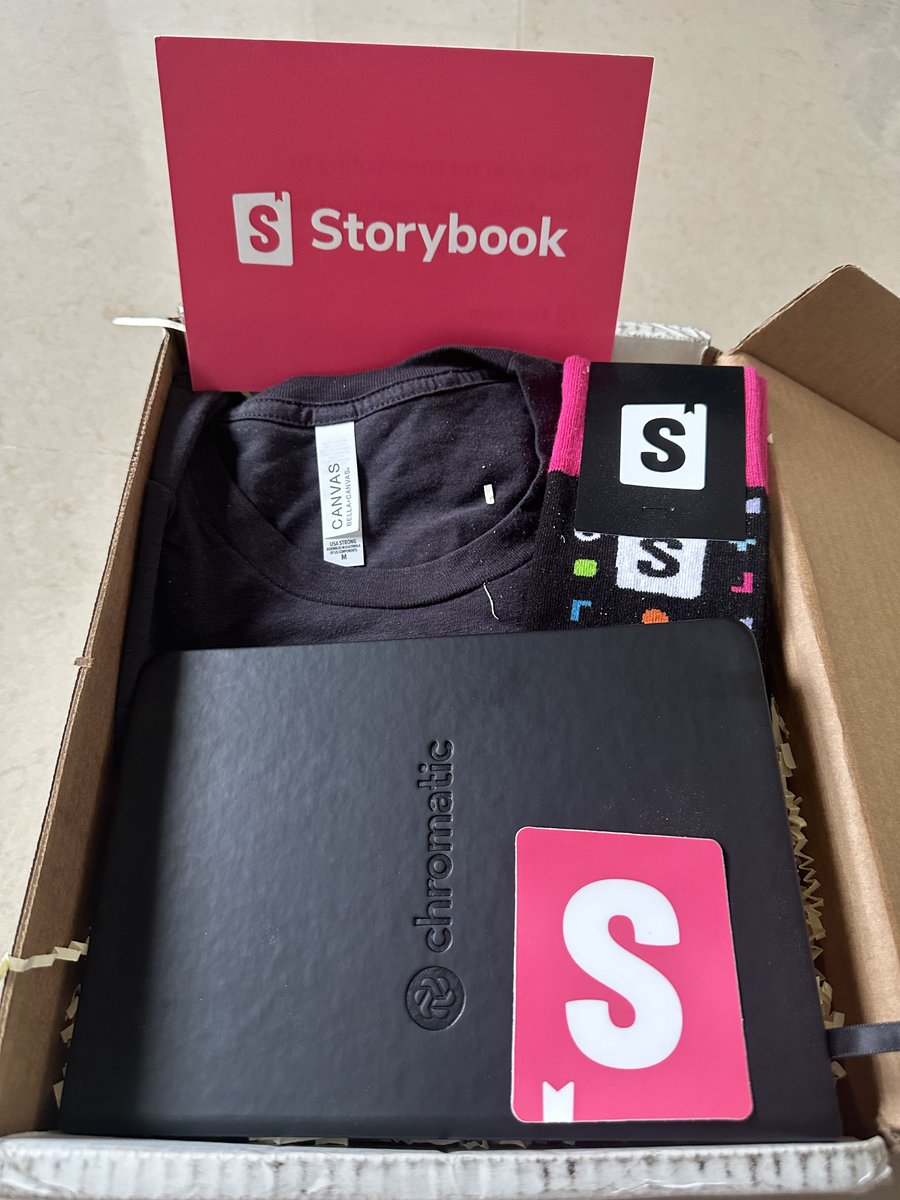 jayasurya_dev's tweet photo. Just received some awesome swag from @storybookjs after my last React meet-up talk @ReactBangalore 🙌🎁 Huge thanks for the thoughtful gifts. Excited to rock this swag! 😄 #Storybook #TechTalks #Gratitude https://t.co/bYH4nM08po