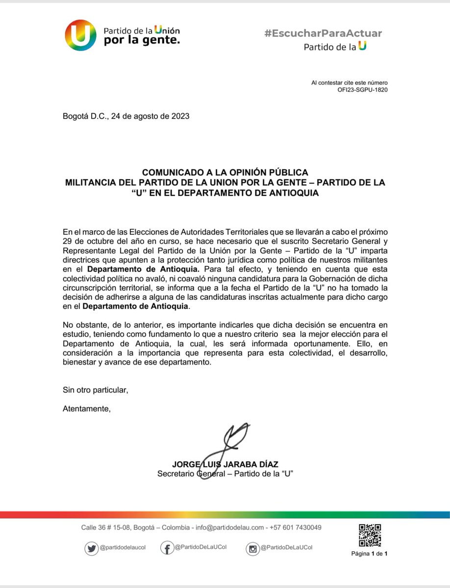 difero30's tweet photo. @teleantioquia #ConsejoTA
El partido de la U en Antioquia. El codirector Senador  Juan Felipe Lemos. Esta semana toman la decisión a que candidato van apoyar a la Gobernación de Antioquía. https://t.co/nL1trwlj2x
