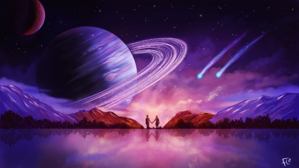 Mesmerizing beauty of this celestial artwork 🌟🌎 #StargazingSoulmates #PlanetaryWonders #CanvasMagic #galaxy #universe #fantasy #space