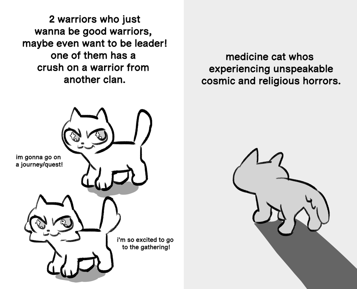 Ghobsmacka's tweet photo. this was so real tho warrior cats literally ALWAYS doing this https://t.co/YjpHMYjDgt