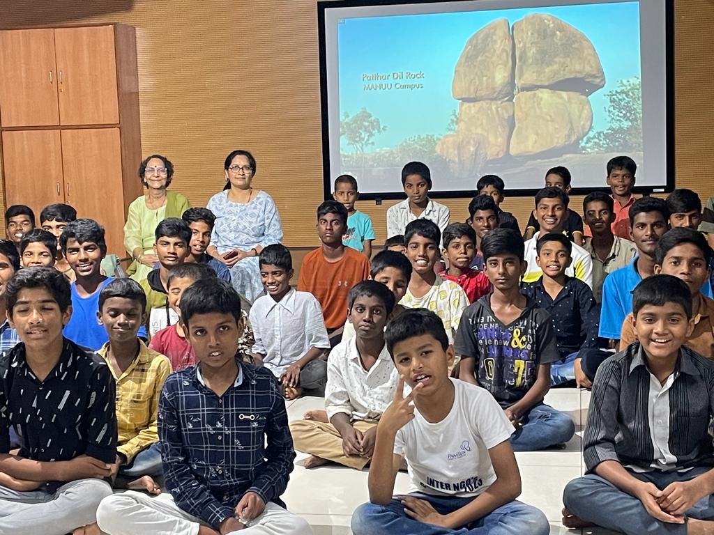 otherkohinoors's tweet photo. #keeponkeepingon Distress with recent news of #DurgamCheruvu, #MoulaAli, #Khajaguda but simply #keepingon to raise #awareness of our #rocks the #treasure we have / are losing. #otherkohinoors at #IndusInternationalSchool, #MyHomeNavadweepa #KutumbakamOrphanageHome. https://t.co/548lJ0tH5G