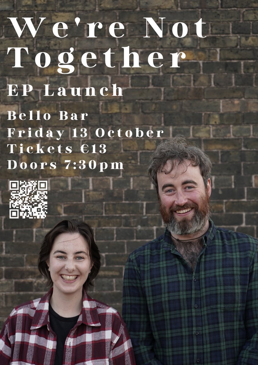 Excited to launch our EP on the 13th of October in Bello Bar, Dublin 2!
Tickets available at the link below!
eventbrite.co.uk/e/were-not-tog…
