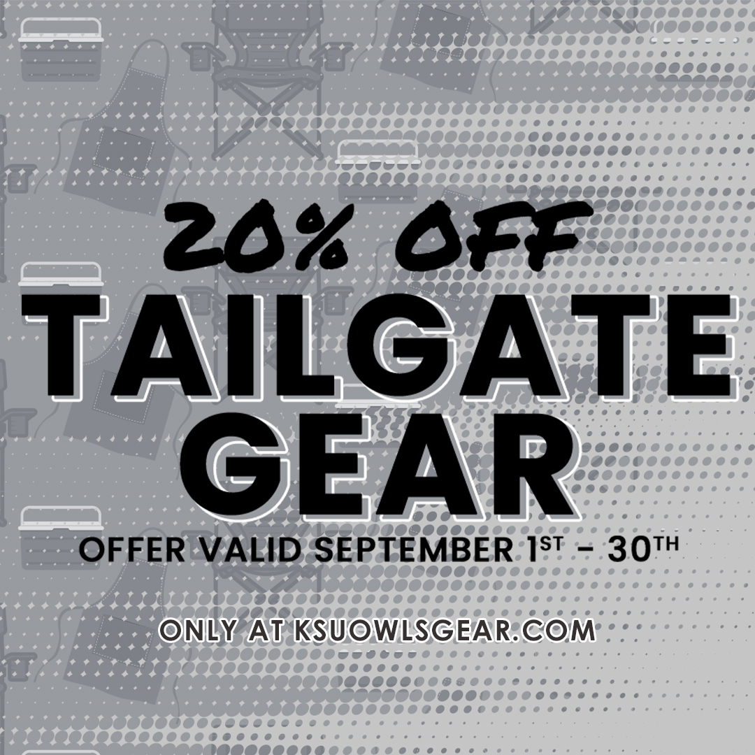 KSULicensing's tweet photo. Are you ready to tailgate Owls games? Time to kick it in GEAR ‼️
🔗 | https://t.co/fmTw42dcIC
#HootyHoo🦉 https://t.co/9ZkJThNQ2F