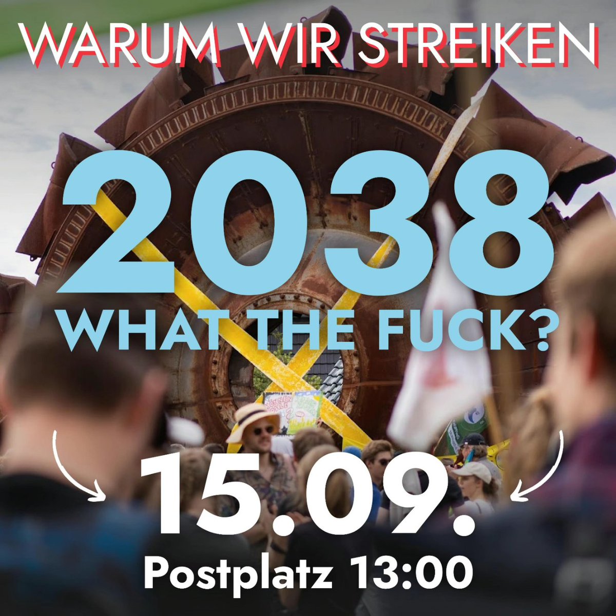 FFFDresden's tweet photo. Wir gehen streiken, weil...

es auch im Osten einen klima- und sozialgerechten Kohleausstieg braucht. 👀

@MPKretschmer will Kohle bis 2038. What the fuck? 🤯

Deshalb Klimastreik. 🤝
🕐 15.09., 13 Uhr
📍 Postplatz

#EndFossilFuels https://t.co/grSNubKwl8