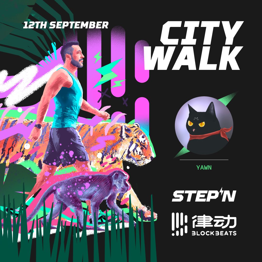 Stepnofficial's tweet photo. #TOKEN2049 CityWalk Giveaway - Round 3 🎉

🏆 10 x 500 GMT to win

Here's how to enter:
✅ Follow @Stepnofficial, @BlockBeatsAsia & @GasHeroOfficial + retweet this post
✅ Take a picture during the City Walk and post it in the comments below

⚠️ We must see STEPN & BlockBeats logos in the picture (e.g., on a bag, shirt…)

NB: This is a shared giveaway with @BlockBeatsAsia , so make sure to check their post too