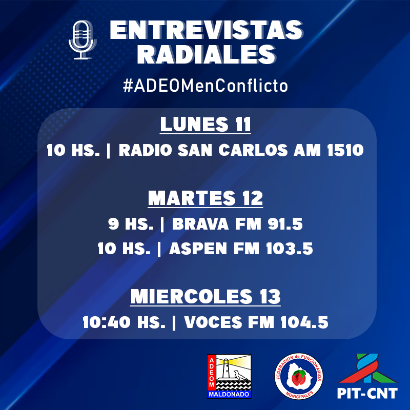 MaldonadoAdeom's tweet photo. ⚠️ EN INSTANTES estaremos en Radio San Carlos AM 1510.
#Entrevista #ADEOMenCONFLICTO https://t.co/zGv1TMIwSs