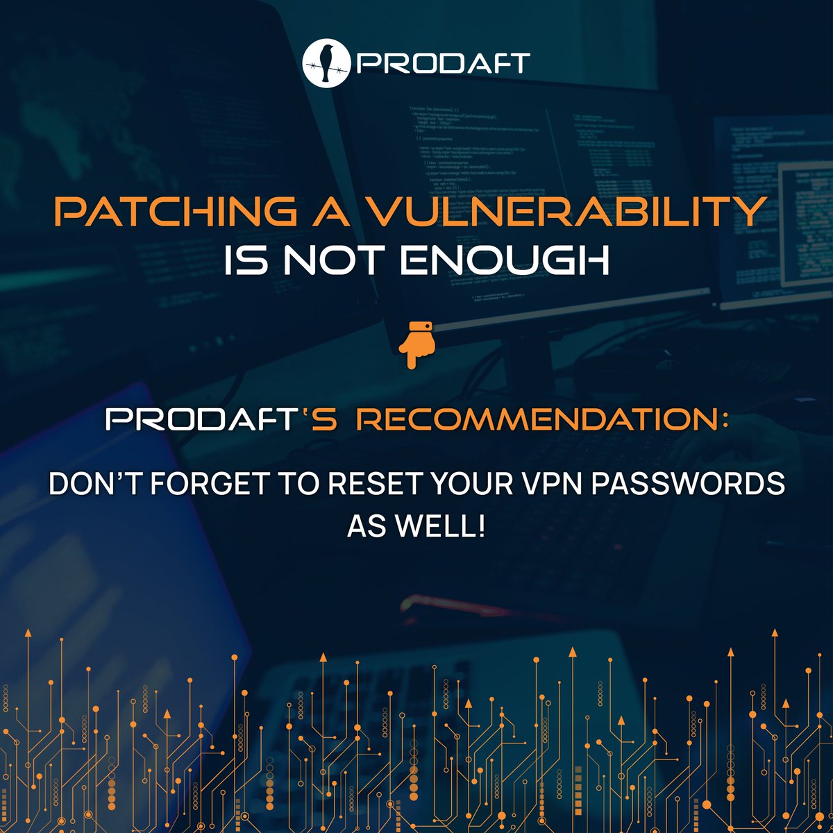 PRODAFT's tweet image. ❌🩹Found a #vulnerability?
Patched it? Yet still got compromised?

Well... the news is: #Patching is not enough!😮‍💨

Threat actors have exploited #Fortinet firewall device vulnerabilities since the beginning of this year. Multiple times.

🙅‍♀️ Most enterprises think patching is…