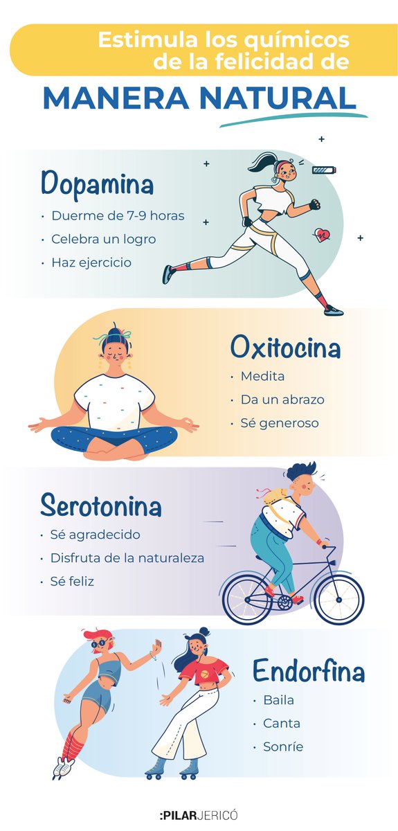 La química de la felicidad 😊

Puedes ayudar a tu cuerpo a generar bienestar con algunos sencillos hábitos y gestos.