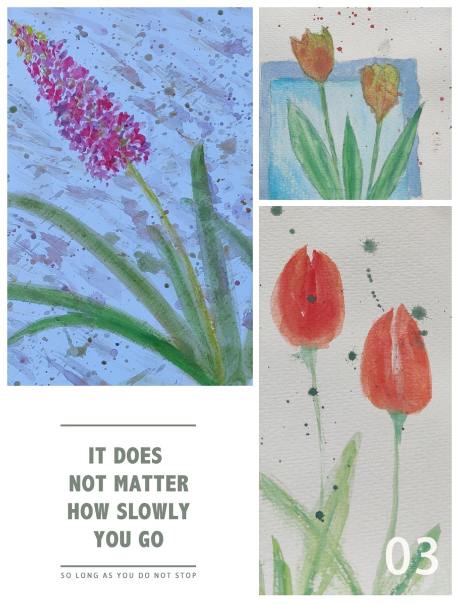 DangBui5's tweet photo. Il y a des fleurs partout pour qui veut bien les voir - Henri Matisse

#art #aquarelle #Watercolour #iloveart #Flowers #tulip #tulipe https://t.co/9pCpRGfX6M