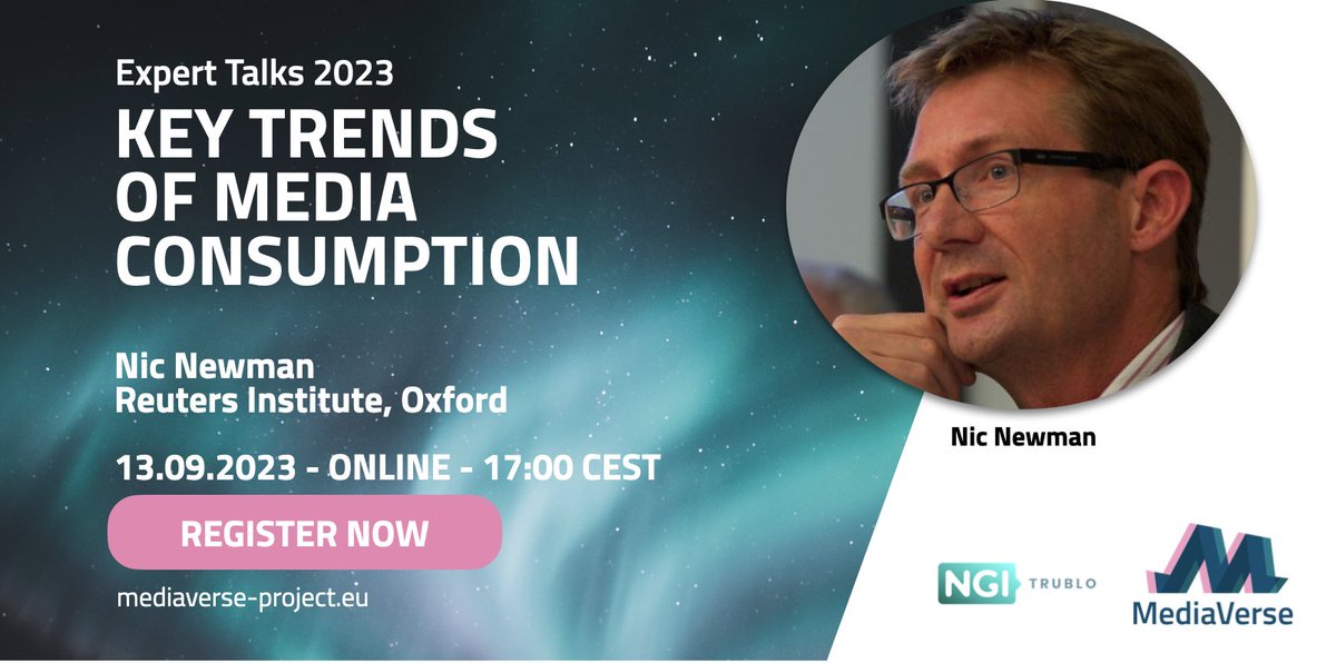 Knowing how (and why) people use news offerings is essential. What are the newest trends? 

Together with <a href="/mediaverse_eu/">MediaVerse</a> we present an expert talk with Nic Newman <a href="/nicnewman/">nicnewman</a> this Wednesday - September 13, 17:00 CEST. Quick and informative.

Register here:
events.teams.microsoft.com/event/8e0774be…