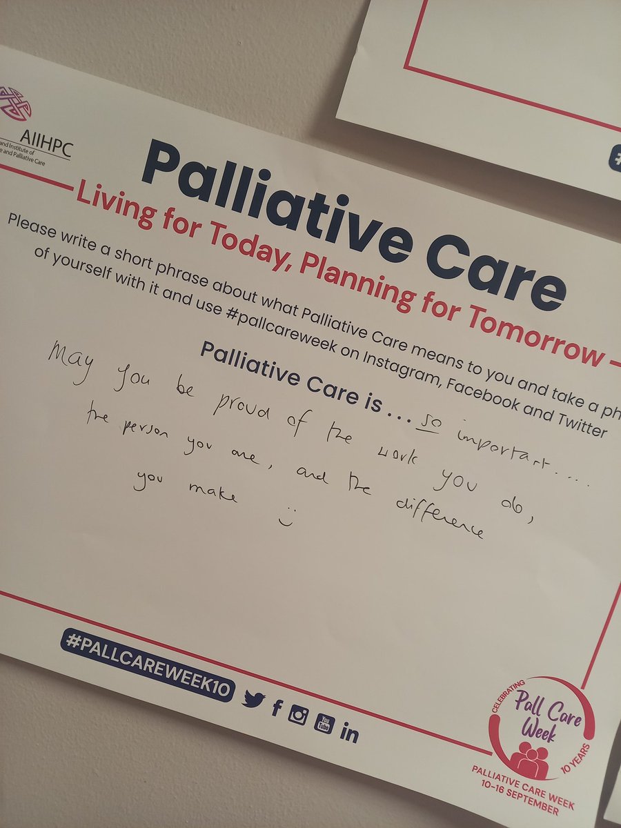 It's Palliative Care Week here in <a href="/TempleStreetHos/">CHI at Temple Street</a>, stop by the stand beside the canteen, we're here all week. Palliative Care is EVERYONE'S business 
 #pallcareweek10
<a href="/IrishHospice/">Irish Hospice Foundation</a> <a href="/AIIHPC/">All Ireland Institute of Hospice & Palliative Care</a> <a href="/jobswithCHI/">Children's Health Ireland Jobs</a>