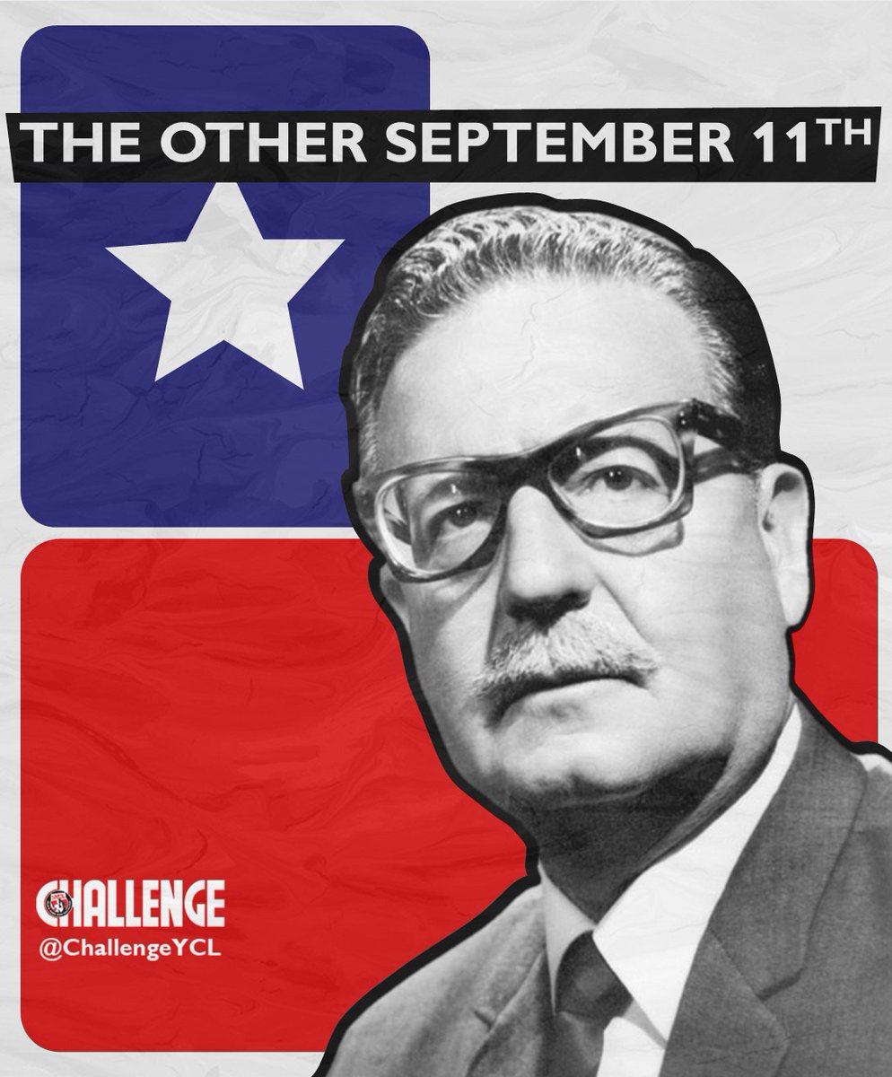 50 years ago on this day in 1973, the armed forces of Chile, with backing from the US, staged a coup d’etat, overthrowing and murdering the democratically elected president, Salvador Allende (1908-1973) 🇨🇱 

#CHILE50 (1/6)