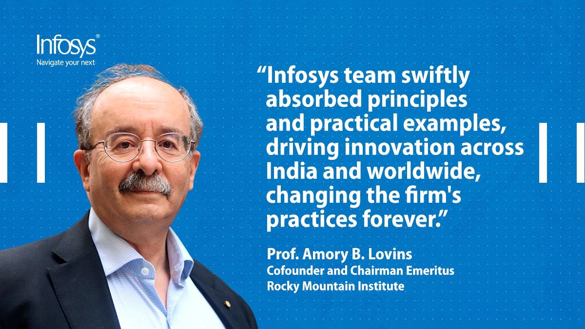 Infosys's tweet image. Prof. Amory B. Lovins, Cofounder and Chairman Emeritus, Rocky Mountain Institute, shares his thoughts on Infosys’ new book, &quot;Pioneering Net Zero Buildings: The Infosys Journey&quot;.
 
Click here to read: infy.com/3RiNAVq
 
#InfosysESG | #ESGIsAnOpportunity | #sustainability
