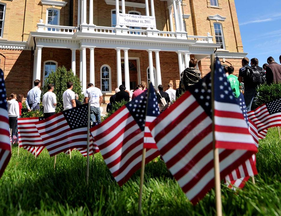 Hillsdale's tweet photo. Today we remember the 22nd anniversary of the event that shook our nation. Please join us in remembering those who made the ultimate sacrifice on September 11, 2001, giving thanks to the brave men and women who protect our great country. https://t.co/Rti2d1wMxE