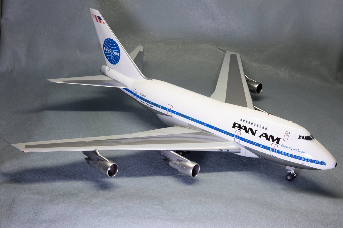 tawashi_plamo's tweet photo. イースタンエキスプレス 1/144
747SP  PAN AM

#春の旅客機プラモ祭り23
で着手した機体がようやく完成！
747SP唯一のインジェクションキット、スタイルは抜群ですが、組みにくさも抜群でした😇
酔狂な旅客機モデラーにオススメの逸品ですが、入手困難になってしまったのは残念です…
#旅客機プラモ https://t.co/YtUW59qH7a