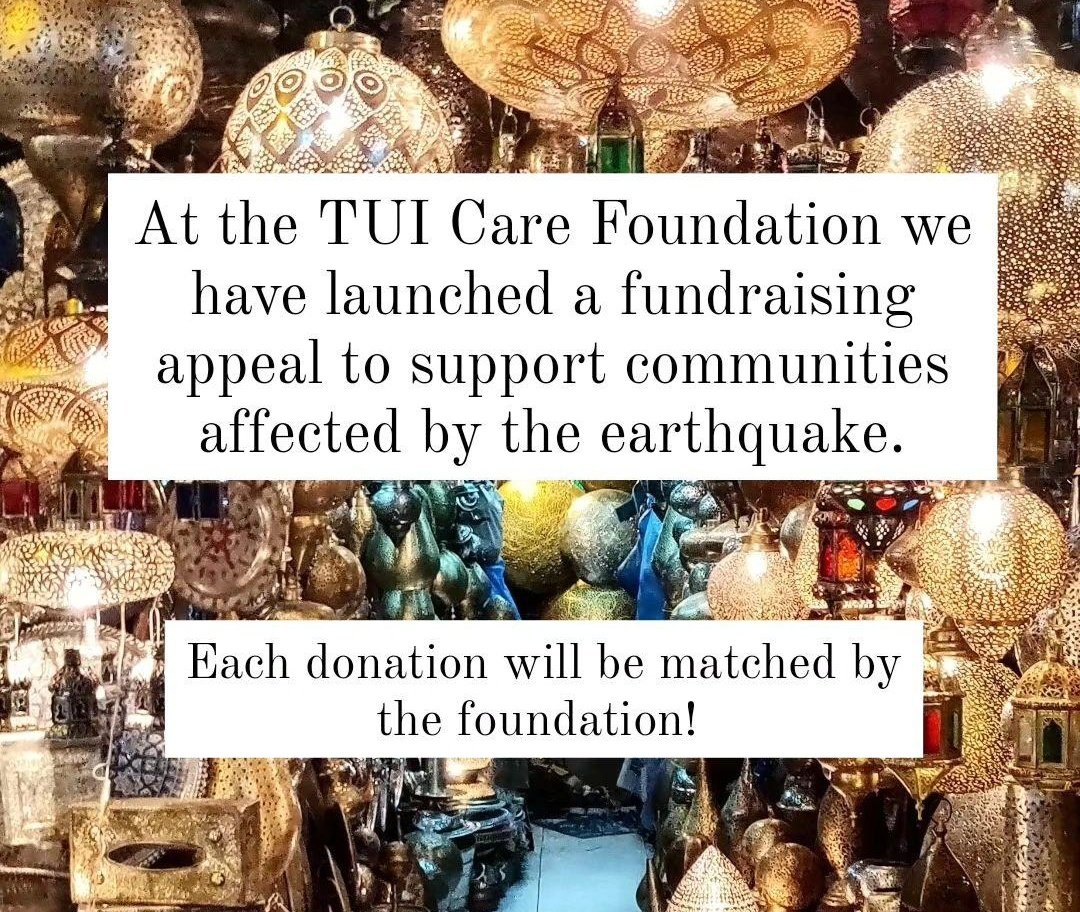 At the TUI Care Foundation we have launched a fundraising appeal to support communities affected by the earthquake. Donate here: tuicarefoundation.com/en/take-action… #Marrakech #Morocco #earthquake #fundraising