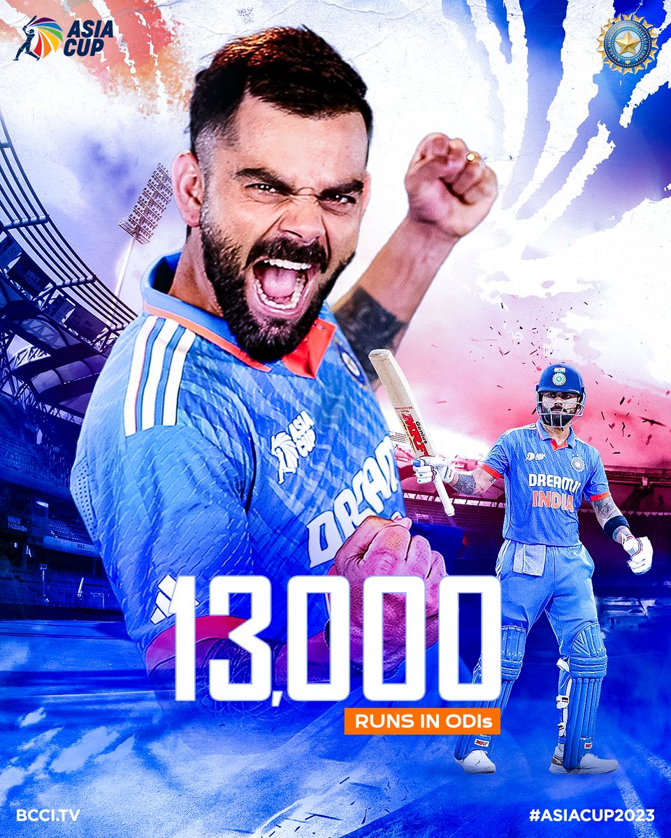 13000 ODI runs and counting for 👑 Kohli 

He also brings up his 47th ODI CENTURY 👏👏

#TeamIndia