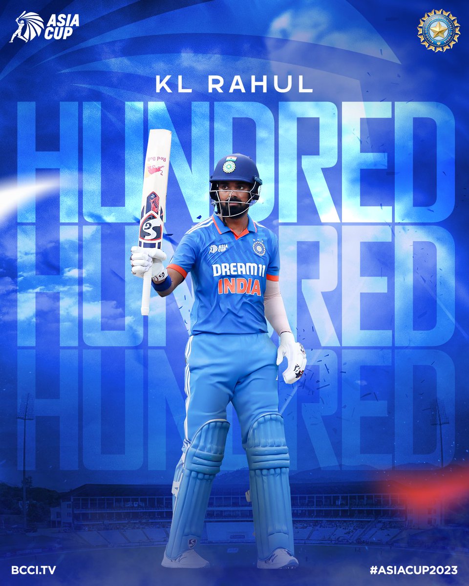.@klrahul marks his comeback in style!

Brings up a splendid CENTURY 👏👏

His 6th ton in ODIs.

Live - bit.ly/INDvPAK-ASIACU…… #INDvPAK