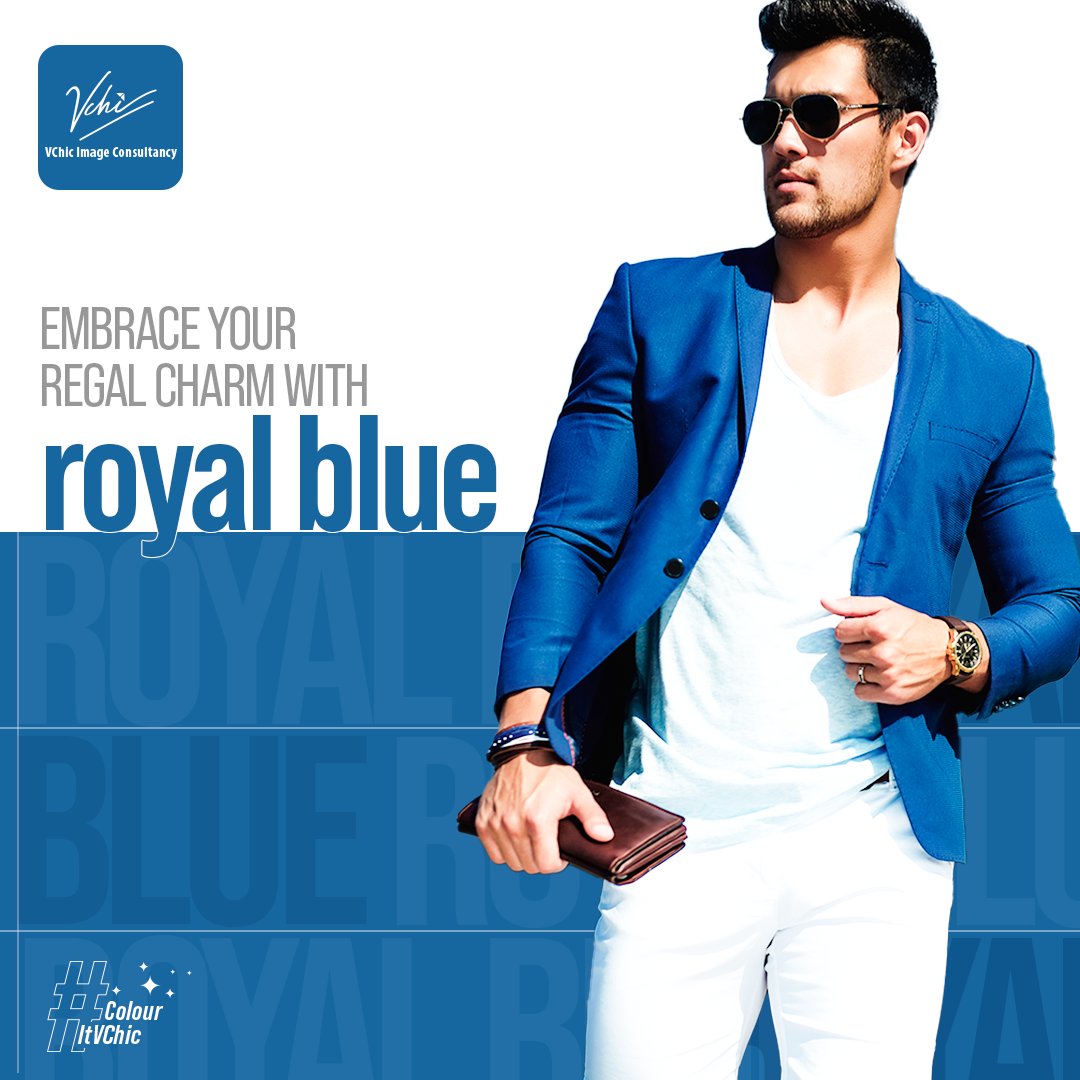 ImageVchic's tweet photo. No colour looks as regal as royal blue. Infuse the shade in your outfit and look like royalty throughout the day. #ColourItVChic👍🏻

#VareVChic #VChic #imageconsultancy #colourofthemonth #charmyourlook #aceyourlook #tips #development #learnings #style #fashion #4x4 #colorsytem https://t.co/C3EPeumB3p