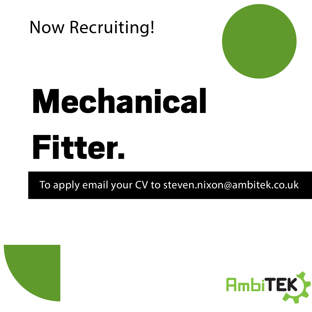 AmbitekRec's tweet photo. NEW OPENING: Mechanical Fitter
Location: Bolton, Greater Manchester
Full details here:  https://t.co/uLPDBE4LRw https://t.co/pJu5Q6zG0k