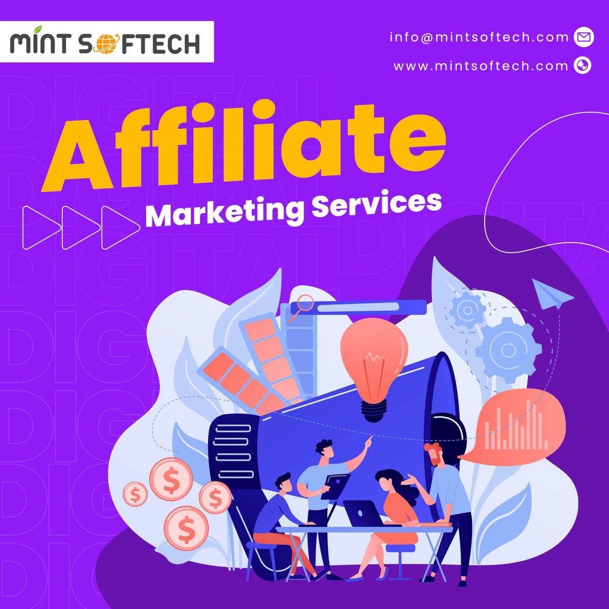 MintSoftech's tweet photo. Elevate your online business with our top-notch Affiliate Marketing Services. 🚀 Maximize profits and reach new heights!
For best affiliate income, contact Mintsoftech 9988888342.
https://t.co/ZHr00VRdpz
.
.
.
.
.
#Mintsoftech
#AffiliateMarketing #OnlineSuccess #RevenueBoost https://t.co/rHrQpGYrxk