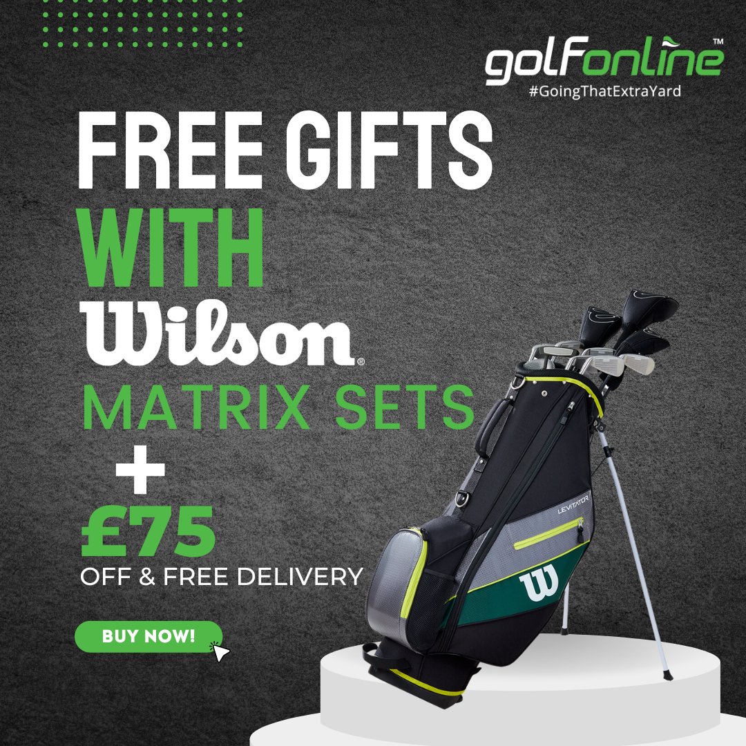 GolfOnline's tweet image. 🏌️‍♂️Start your golf journey for less than £500 with the Wilson Mens Matrix Evolve Golf Package Set! 

Save up to £75, enjoy FREE Delivery &amp;amp; FREE Gifts. 

Don&apos;t miss out! ⛳️ 

SEE ➡️ bit.ly/3rafuIq

#StartGolfing #WilsonGolf #MatrixEvolve #FreeDelivery #FreeGifts #SaveNow